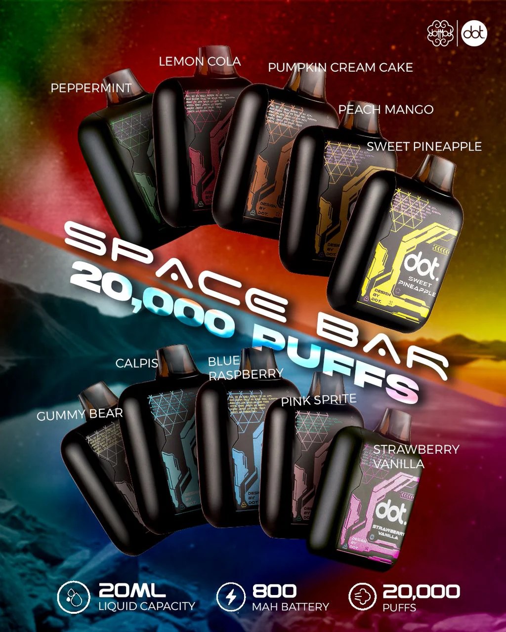 Dot Space Bar 20000 Puffs Disposable