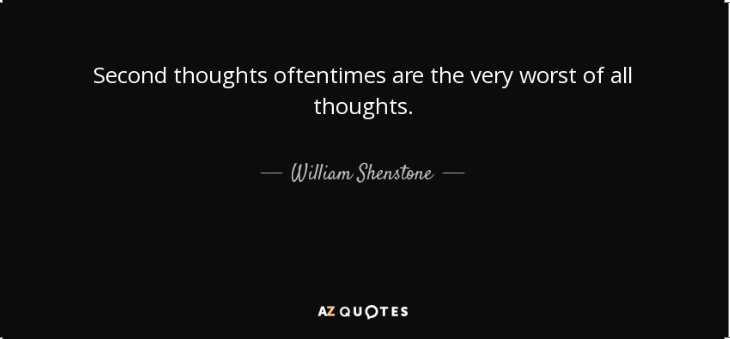 Second thoughts