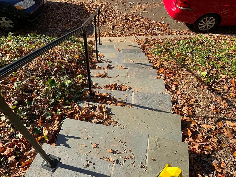 bluestone steps in the Fall