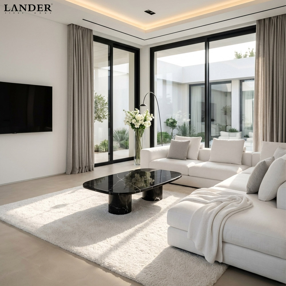 Nero Marquina- China Low Marble Coffee Table