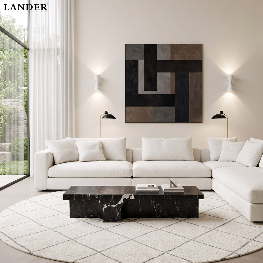 Nero Marquina- China Marble Coffee Table