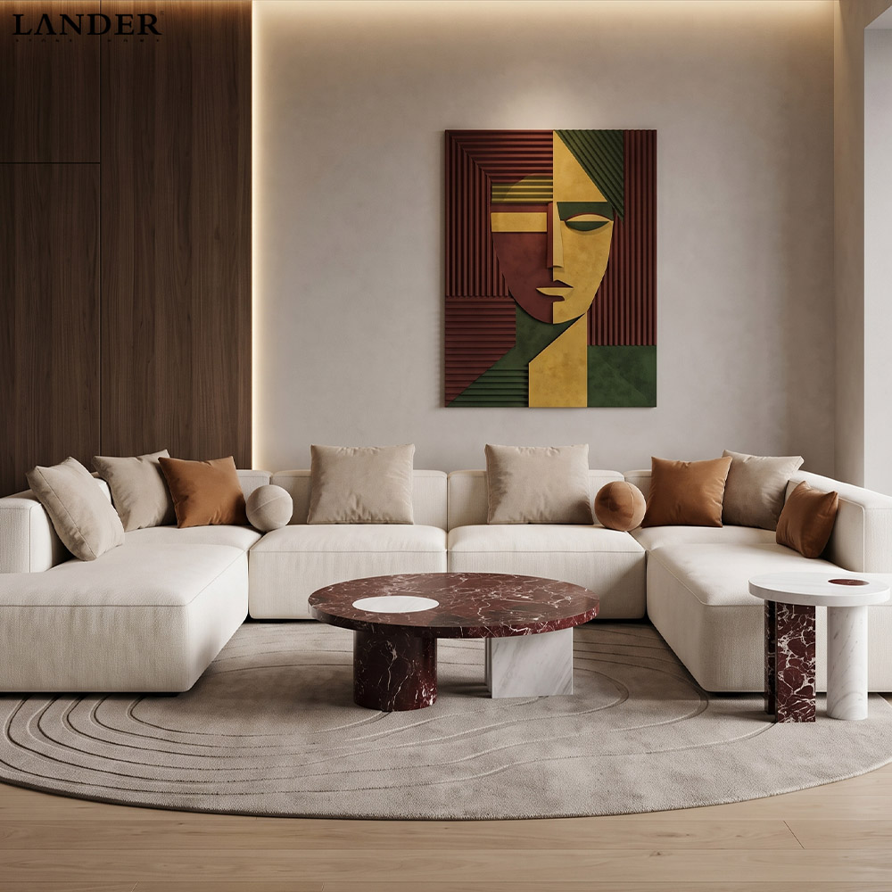 Rosa Levanto and Volakas Marble Coffee Table Sets