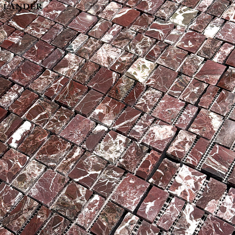 Rosa Levanto Marble Mosaic Mixed Pieces Tile