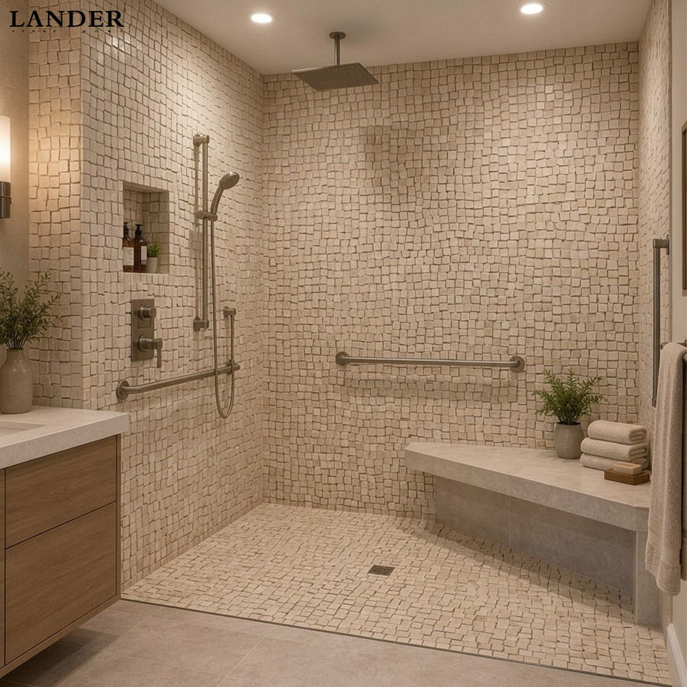 Travertine Marble Mosaic Small Mixed Pieces Tile