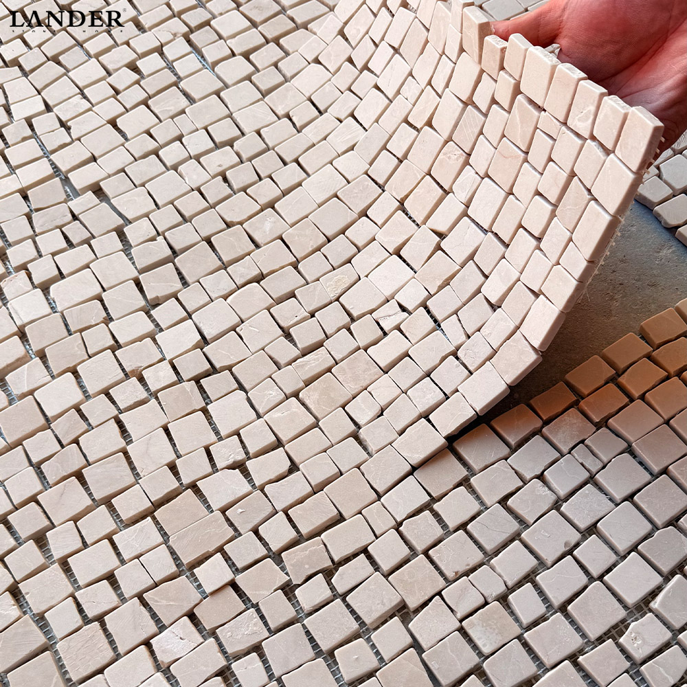 Travertine Marble Mosaic Small Mixed Pieces Tile