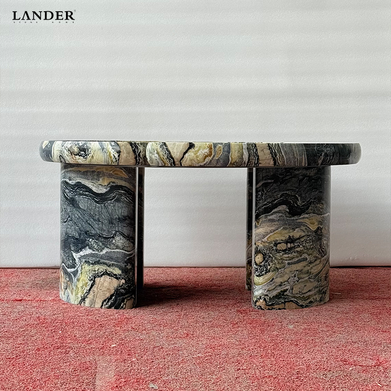 Picasso White Marble Coffee Table