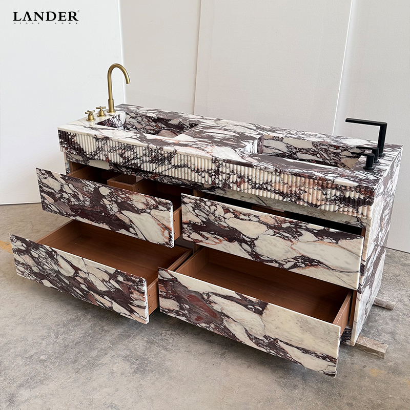 Calacatta Viola 4 Drawers Marble Vanity