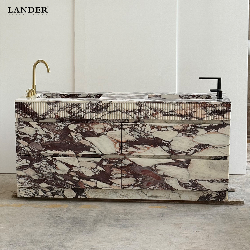 Calacatta Viola 4 Drawers Marble Vanity