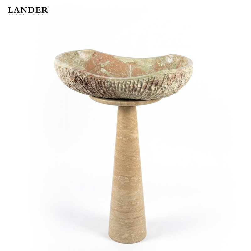 Monet's Garden Marble and Travertine Marble Sink