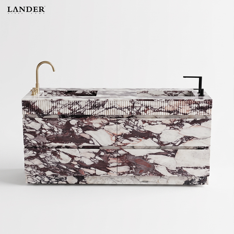 Calacatta Viola 4 Drawers Marble Vanity