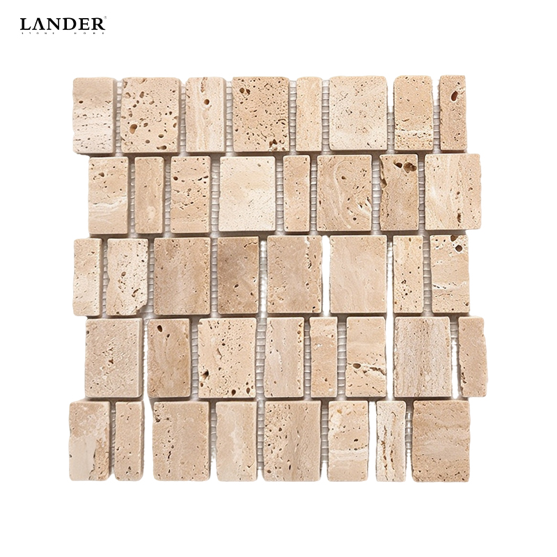 Rosa Levanto Marble Mosaic Mixed Pieces Tile
