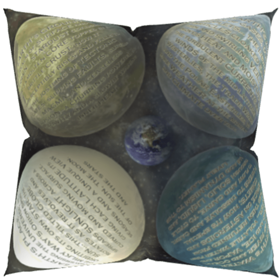 Earth's Realms 20" Square Pillow
