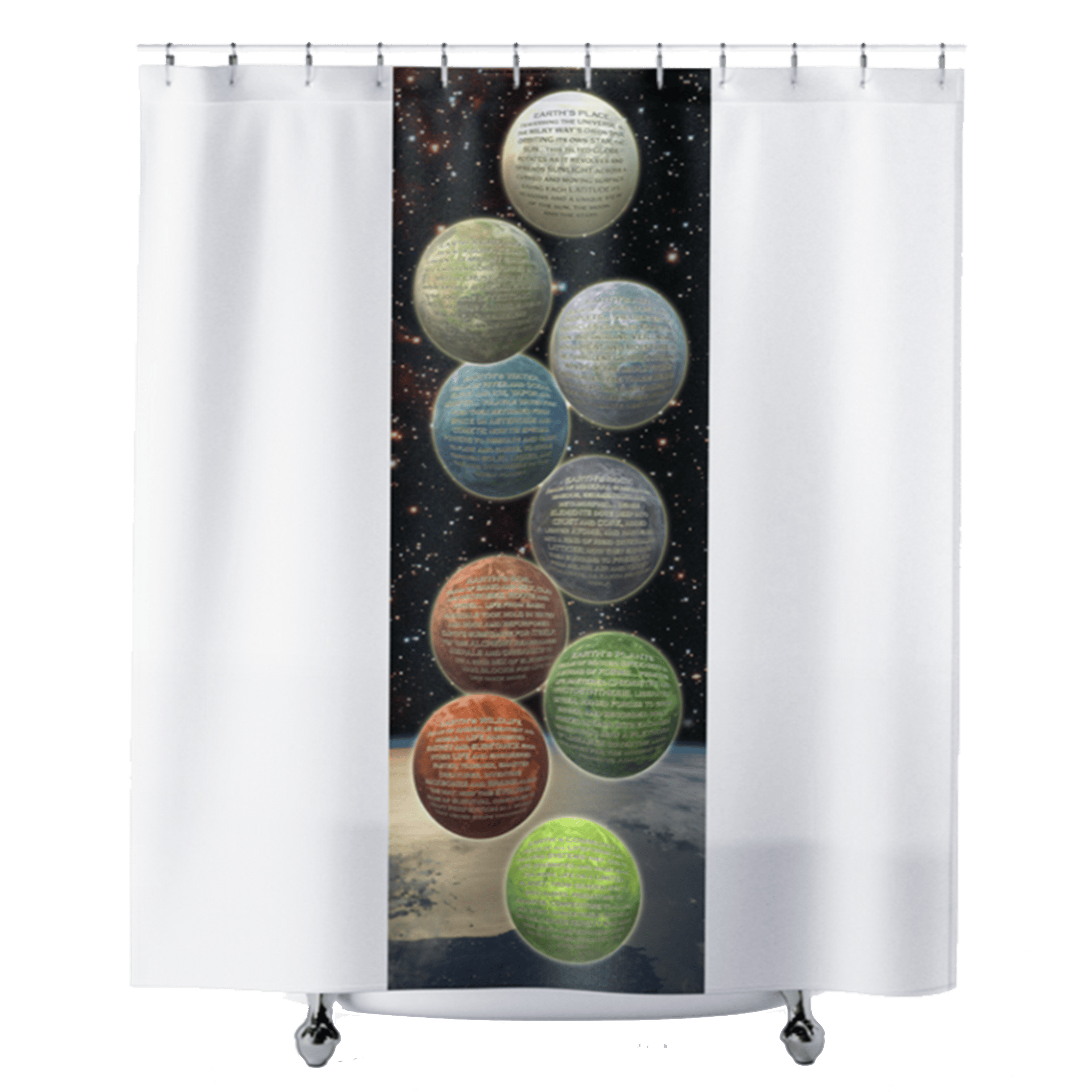 Earth's Realms Shower Curtain