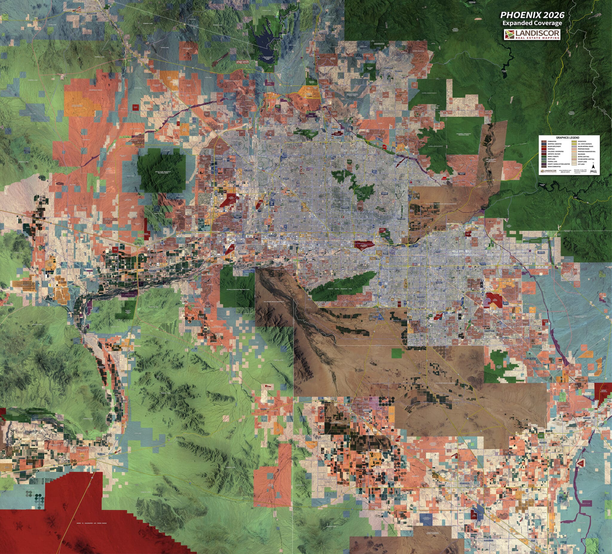 Phoenix Expanded Rolled Aerial Map Landiscor Real Estate Mapping Scaled 