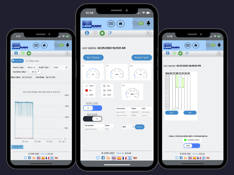 Pump Control Snapshot- Landmark Irrigation