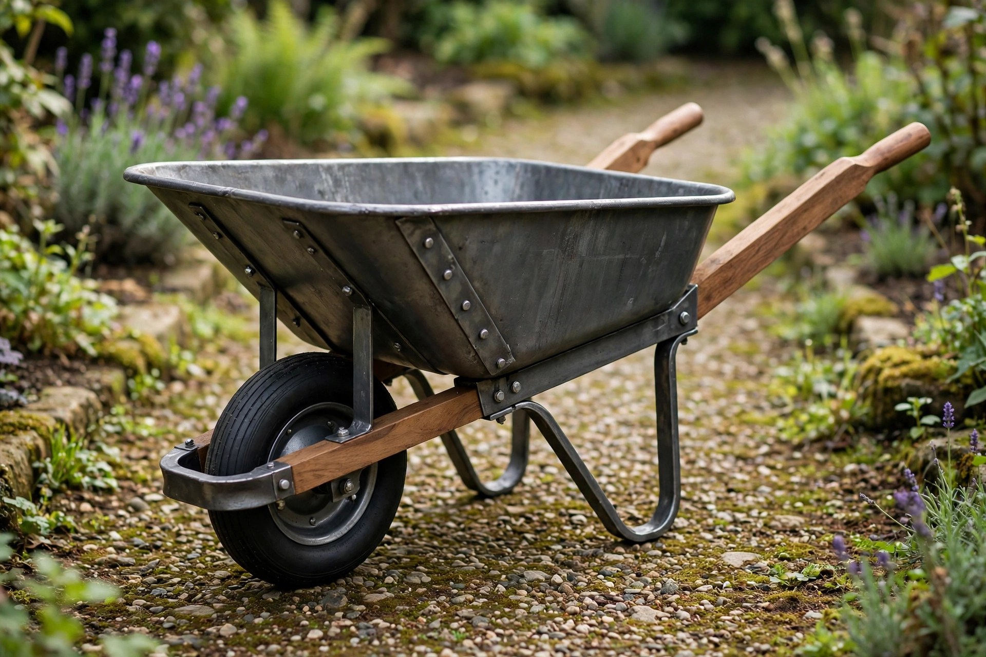 Jackson 6 cu. ft. Heavy Duty Steel Wheelbarrow with Hardwood Handles and Air Filled Tire (M6KBUT12)