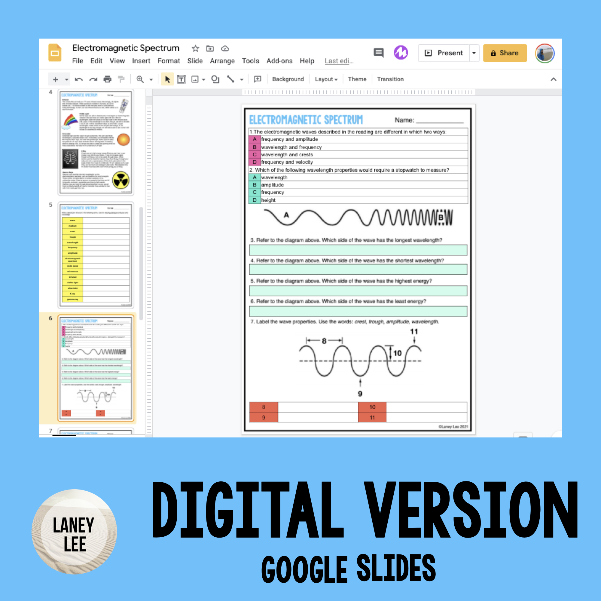 The amplitude is the peak (greatest) value (either . Electromagnetic Spectrum Guided Reading Worksheets Pdf Digital