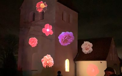 Lyskunst på Langå kirke
