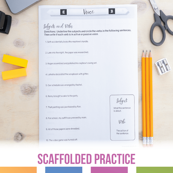 Active & passive voice worksheets