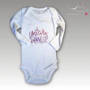 beplotteter Body Unicorn Power Lani buschisache Geschenke Geburt Baby Hellikon Fricktal