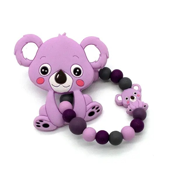 Beissring aus Silikon Motiv Panda rosa von Lani Buschisache Hellikon im Fricktal