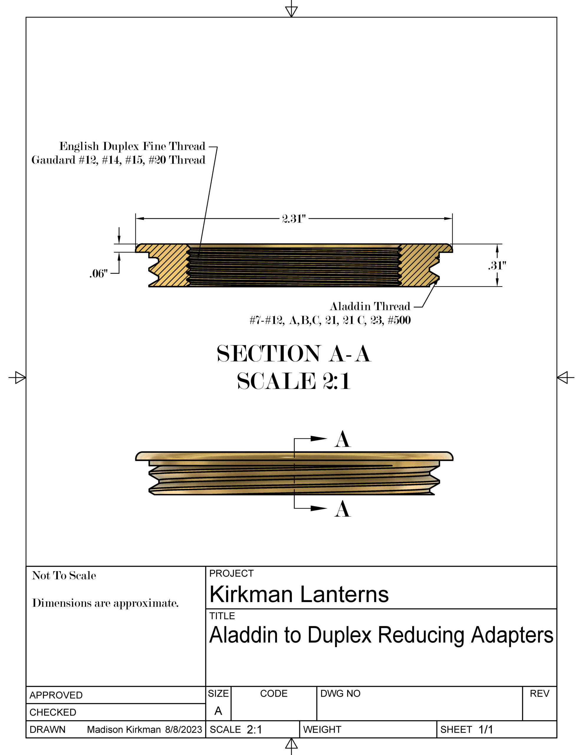 Aladdin to Duplex/Matador/Kosmos Adapter (WTK-20539) — The Source