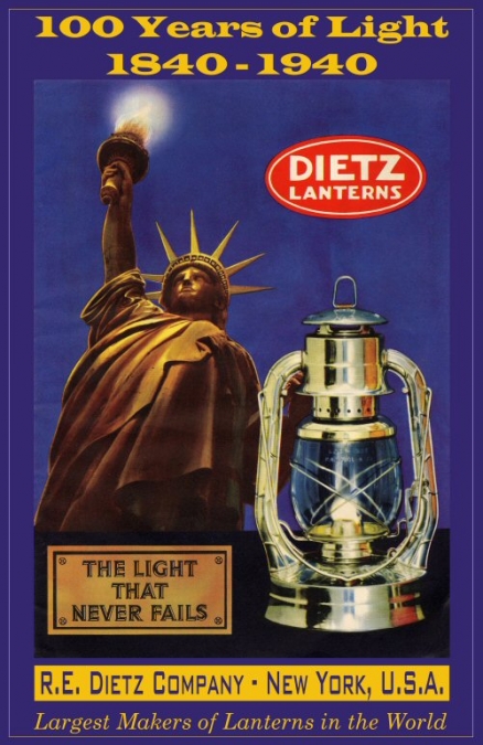 Dietz 1940 100th Anniversary Poster — The Source for Oil Lamps and
