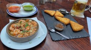 Garlic prawns
