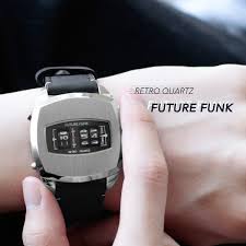 future funk retro quartz watch