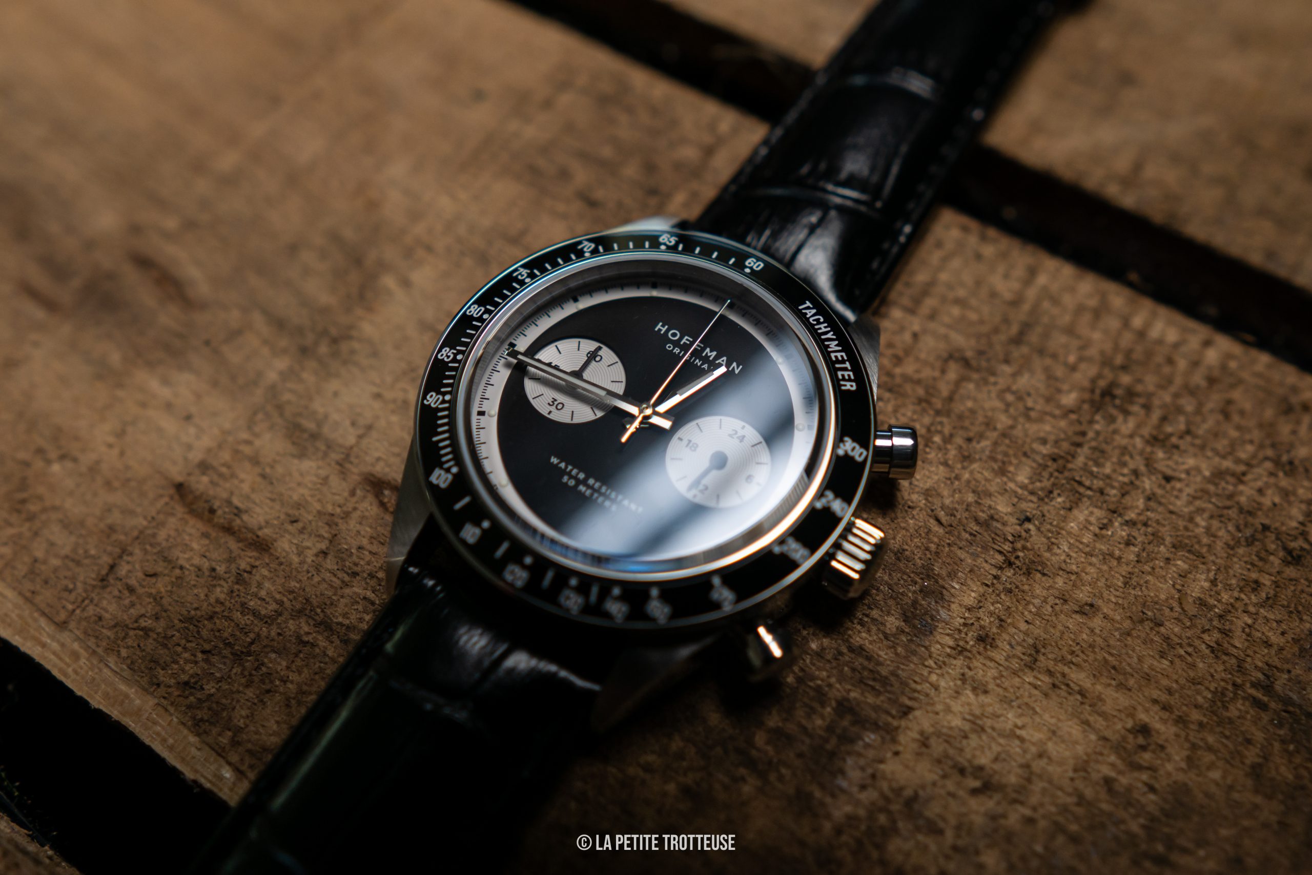 Montre Chronographe Hoffman Racing 40 - Cadran Violet, Boîtier Acier 40mm - Quartz Hybride - Neuf Avec étiquettes