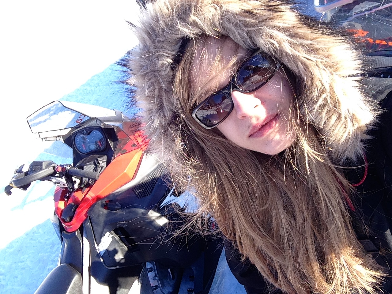 snowmobile selfie