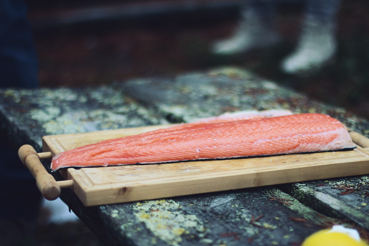 Salmon before…