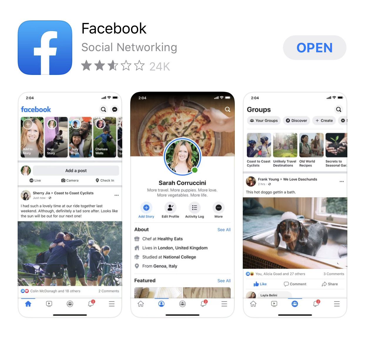 Facebook app