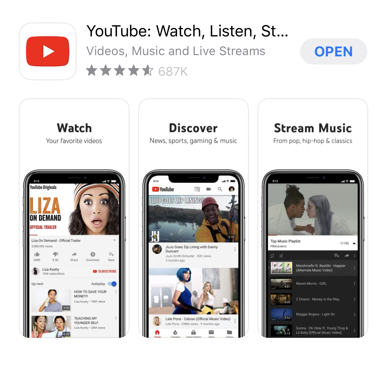 You Tube app