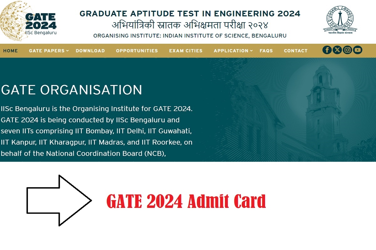GATE 2024 Admit Card Released Date, Link, How To Download, Useful Details - Vimarsana News