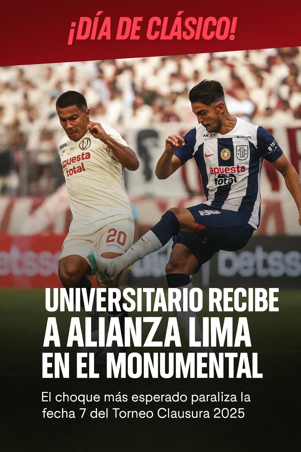 ¡DÍA DE CLÁSICO! UNIVERSITARIO RECIBE A ALIANZA LIMA EN EL MONUMENTAL Y PARALIZA LA FECHA 7 – ¿A Qué Hora Empieza? ¡DÍA DE CLÁSICO! UNIVERSITARIO RECIBE A ALIANZA LIMA EN EL MONUMENTAL Y PARALIZA LA FECHA 7 – ¿A Qué Hora Empieza?