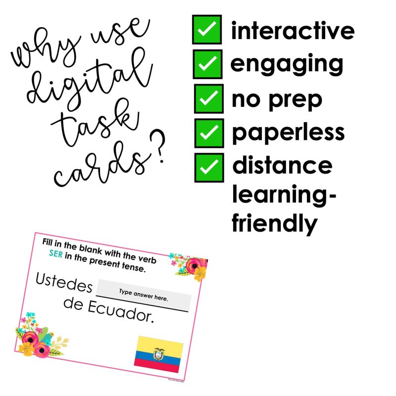 Ser Digital Task Cards For Google Slides La Profe Plotts - High Resolution Ocean Wallpapers for Desktop