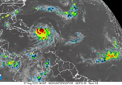 Huracán Erin se fortalece al norte del país y genera amplias alertas por efectos indirectos