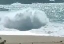 Advierten condiciones peligrosas en la costa Atlántica por oleaje y vientos fuertes