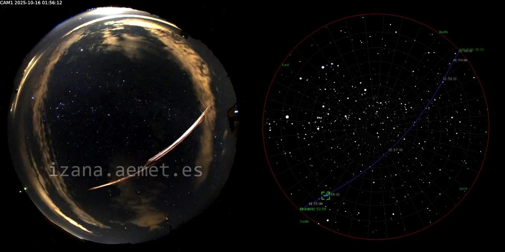 Un satélite chino se desintegra sobre Canarias con un estruendo que grabó la Red Sísmica (Video)