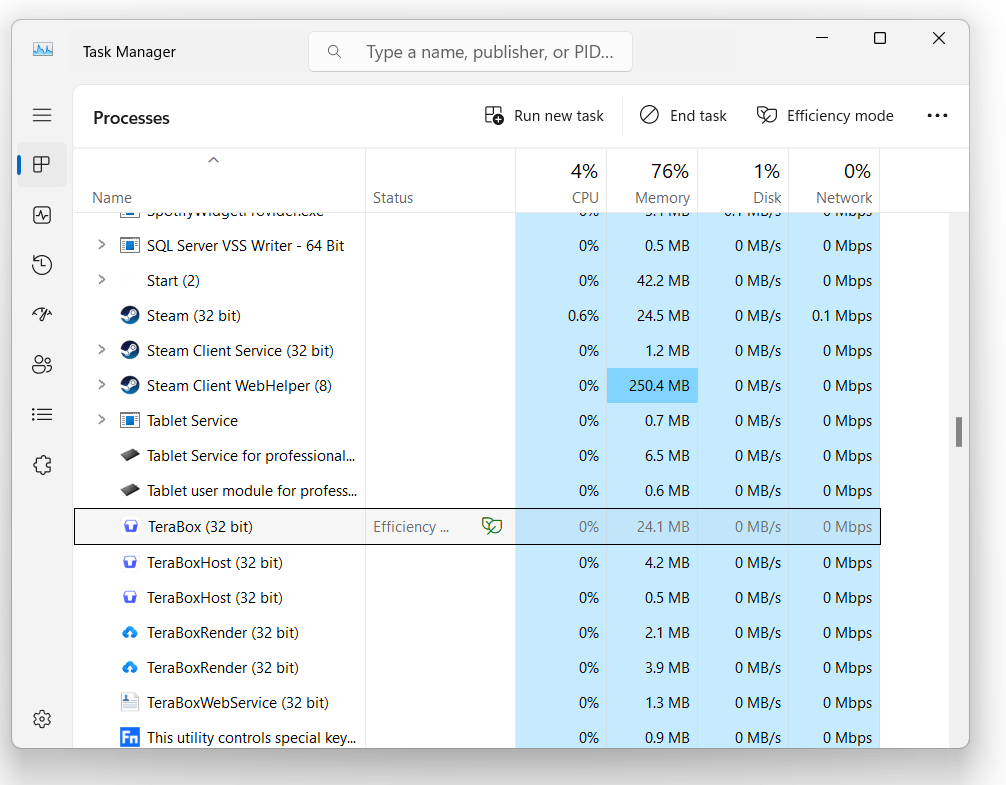 Enable Efficiency Mode for Background App 2