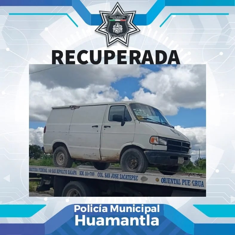 Recupera en minutos policía de Huamantla camioneta con reporte de robo