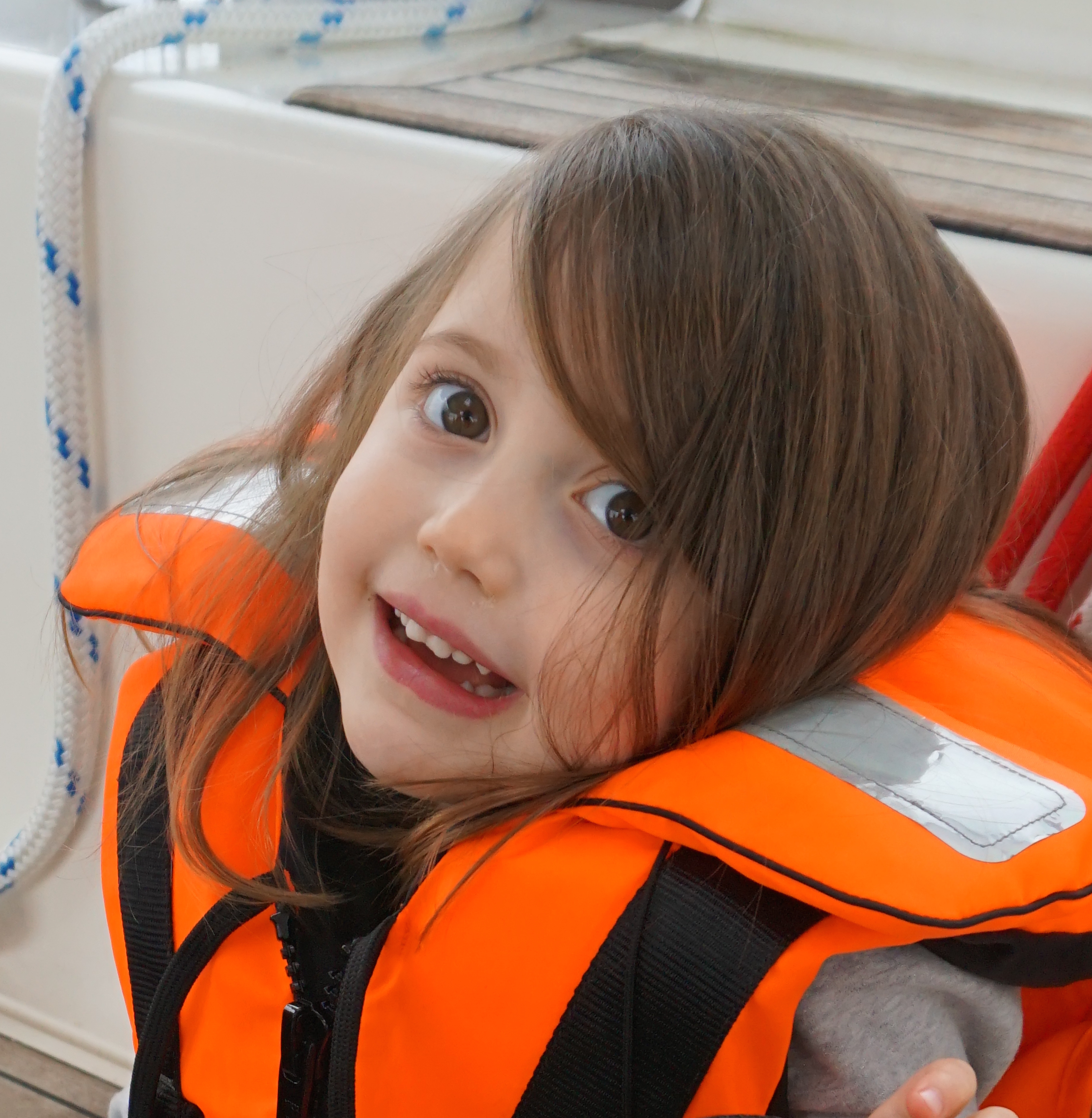 Kind-hearted, crafty with scissors, glue and markers, totally self-entertaining, will ask to paint your nails.