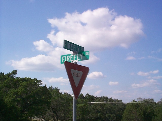 Picture of Yield sign at the intersection of Firefly Dr and Firefly Dr
