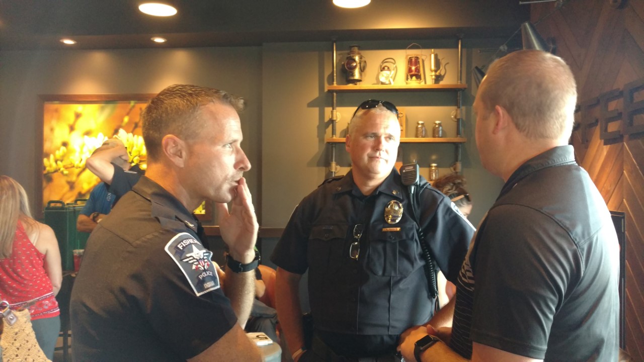 Local Cops Join The Public For Coffee At Starbucks LarryInFishers