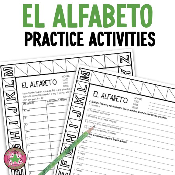 Spanish Alphabet Worksheets Practice Packet Activities Spanish 1 el alfabeto