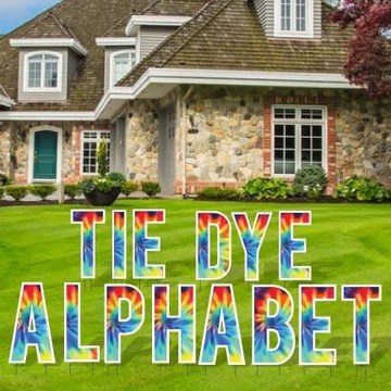 TieDye Alphabet Yard Letters and Greetings 3