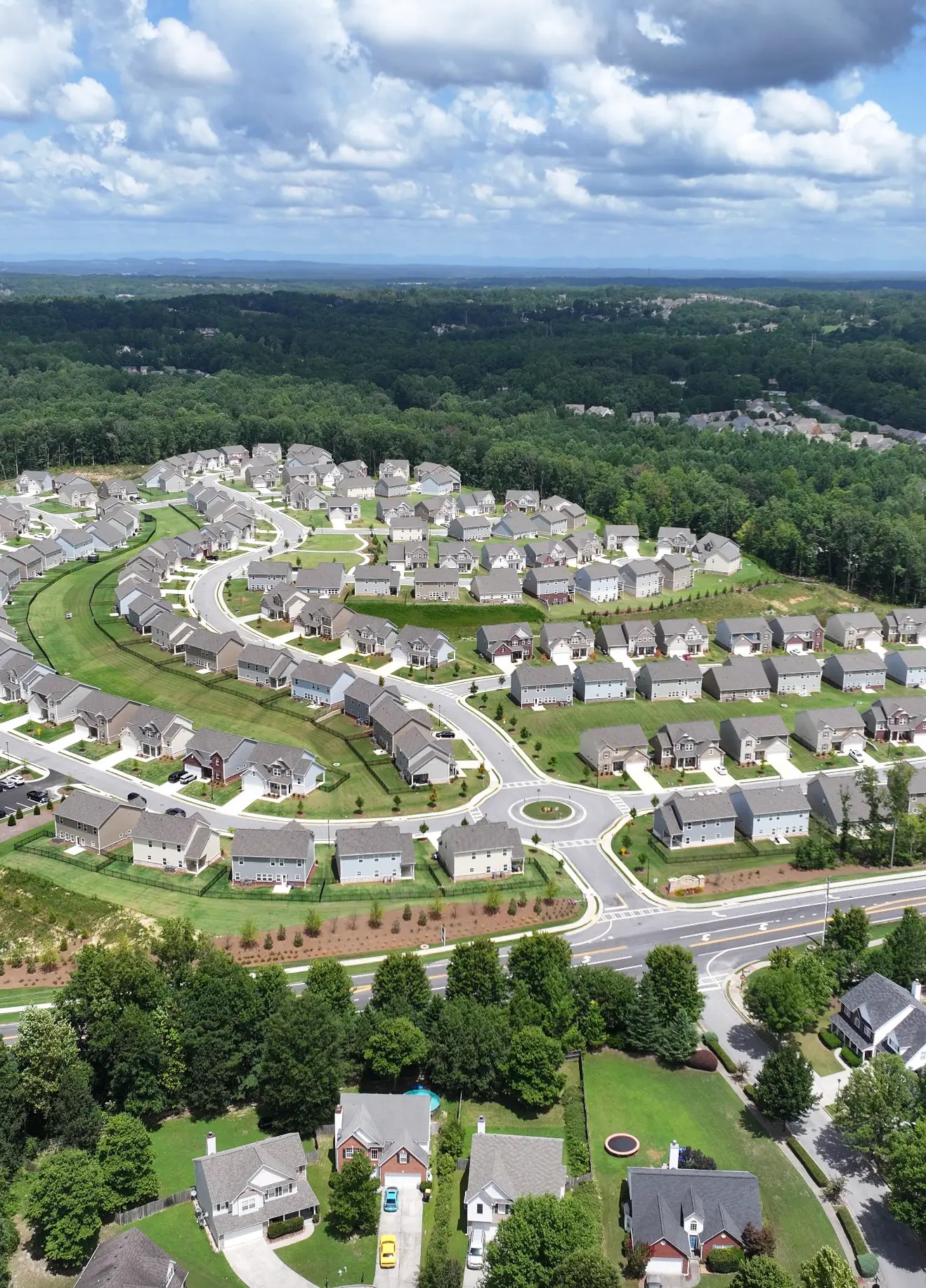 aerial shot of enclave BTR community by build-to-rent development partner Laster Development Group and affiliates