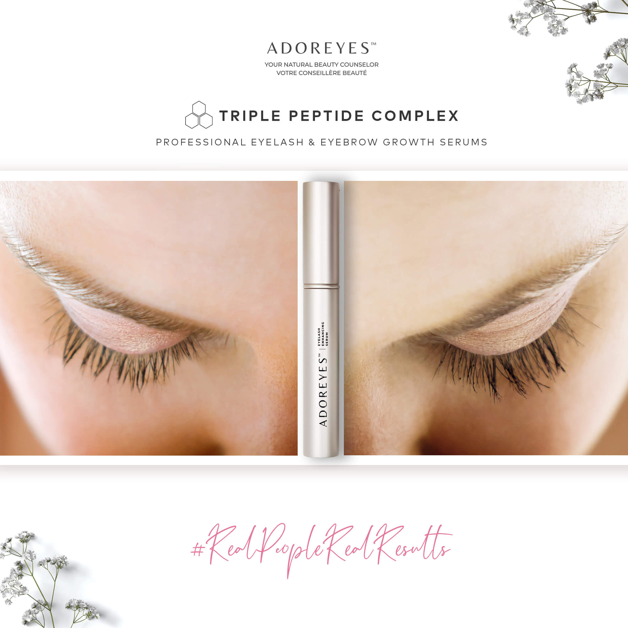 ADOREYES Plus Lashes Triple Peptide Complex Growth Serum (6 ml