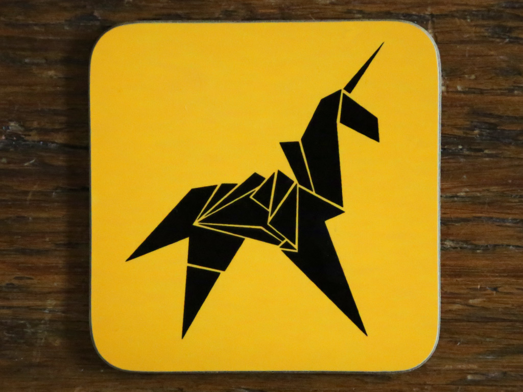 1) 2 pieces of 4 1/2 inch square origami paper. Origami Unicorn Coaster Last Exit To Nowhere